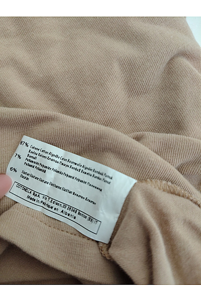 Cotonella Bavlněné béžové dámské tílko s krajkou basic Velikost XL | Cotonella | obrázek 6