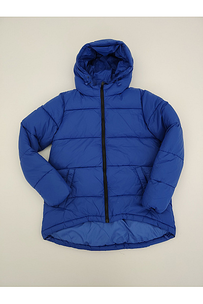 NORTH WOOD Dámská Modrá Prošívaná Puffer Bunda S Kapucí Vel. M