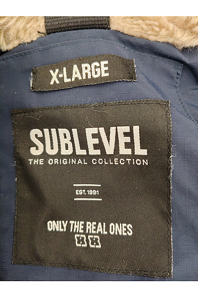 Sublevel Modrá zimní bunda s kapucí a kožíškem Velikost X-LARGE | Sublevel | obrázek 7