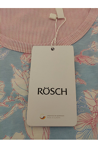 RÖSCH Dámská modrá bavlněná noční košilka s květinovým vzorem | RÖSCH | obrázek 6
