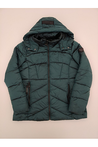 Geographical Norway Zelená prošívaná zimní bunda s kapucí Vel. EU 3/L | Geographical Norway | obrázek 2