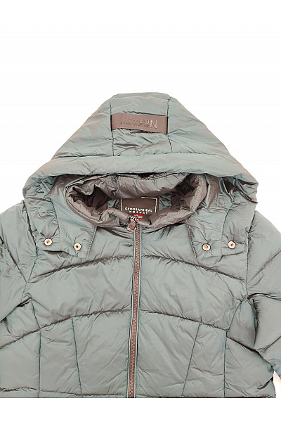 Geographical Norway Zelená prošívaná zimní bunda s kapucí Vel. EU 3/L | Geographical Norway | obrázek 6