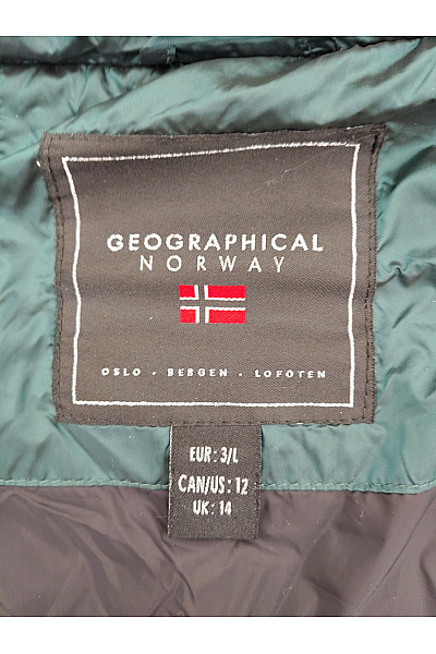 Geographical Norway Zelená prošívaná zimní bunda s kapucí Vel. EU 3/L | Geographical Norway | obrázek 9