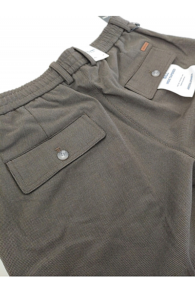 JACK & JONES Hnědé společenské kalhoty s puky | JACK & JONES | obrázek 6