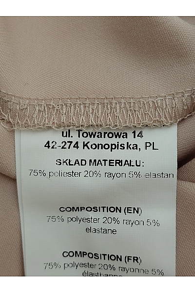Makover Béžové jednoduché midi šaty s dlouhým rukávem Velikost L | makover | obrázek 6