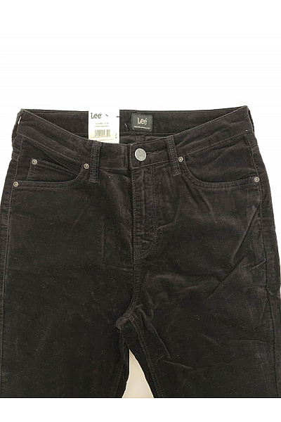 Lee Černé bavlněné manšestrové skinny kalhoty s vysokým pasem Velikost US W29 L31 | Lee  | obrázek 3