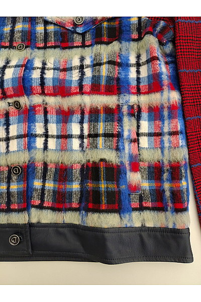 DESIGUAL Barevná kostkovaná přechodová bunda krátká Vel. L | DESIGUAL | obrázek 4