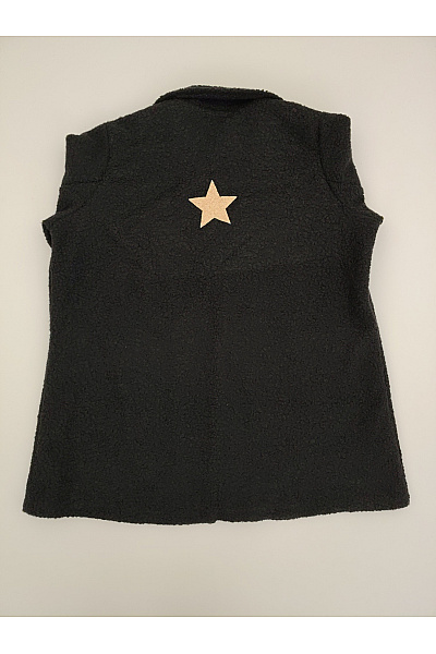 Černý teddy kabát podzimní elegantní Velikost XXL | Unimoda | obrázek 7