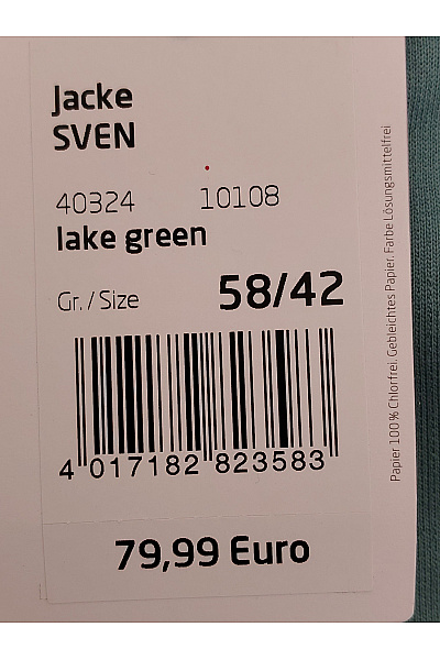 SPORTSWEAR Pánská bavlněná mikina na zip se stojáčkem zelená Velikost DE 58/42 | SPORTSWEAR | obrázek 6