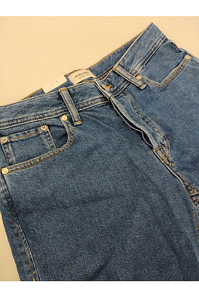 JACK & JONES Pánské modré bavlněné džíny rovné klasické Vel. W30 L32 | JACK & JONES | obrázek 3