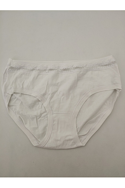 Cotonella Bílé dámské kalhotky s krajkovým lemem Velikost IT 5/XL | Cotonella | obrázek 2