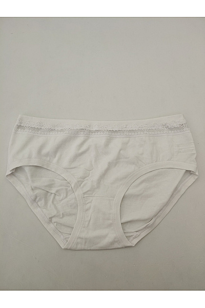 Cotonella Bílé dámské kalhotky s krajkovým lemem Vel. IT 5/XL | Cotonella | obrázek 2
