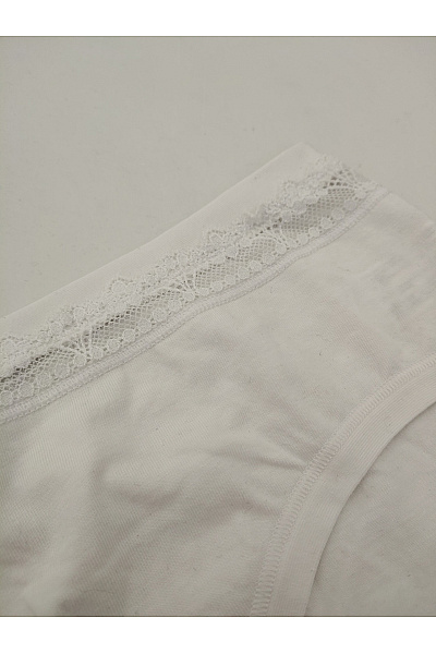 Cotonella Bílé dámské kalhotky s krajkovým lemem Vel. IT 5/XL | Cotonella | obrázek 3
