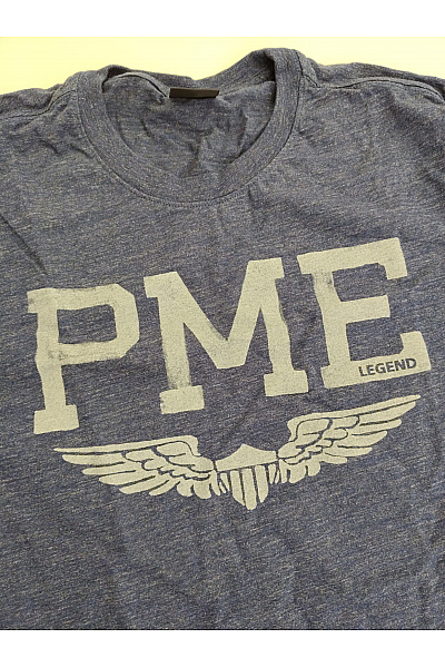 PME LEGEND Pánské modré bavlněné tričko s krátkým rukávem a nápisem Vel. L | PME LEGEND | obrázek 2