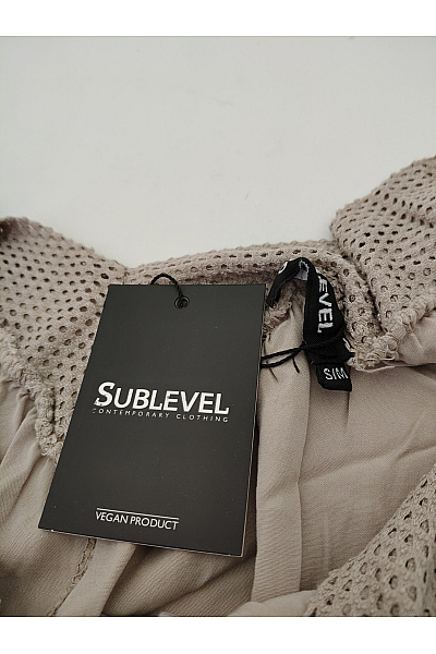 Sublevel Béžové letní šaty na ramínka jednoduché volné Vel. S/M | Sublevel | obrázek 5