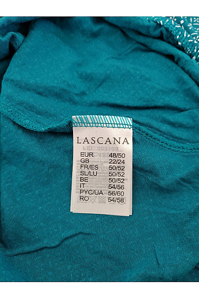 Lasca Zelené dámské tričko s krátkým rukávem a geometrickým vzorem Velikost EU 48/50 | Lasca | obrázek 5