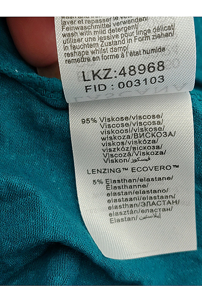 Lasca Zelené dámské tričko s krátkým rukávem a geometrickým vzorem Velikost EU 48/50 | Lasca | obrázek 6