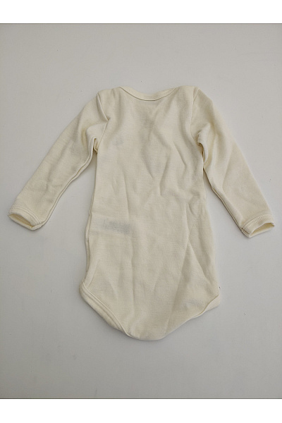 Petit-Bateau Béžové vlněné kojenecké body s dlouhým rukávem Velikost EU 12m/74cm | Petit-Bateau | obrázek 5