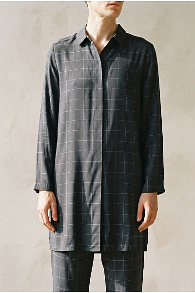 FERAUD PARIS Dámské Bavlněné Pyžamo S Kostkovaným Vzorem Oversized Velikost 44