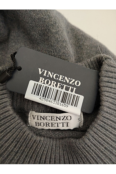 Vincenzo Boretti Dámský šedý pletený pulovr basic Velikost S | Vincenzo Boretti | obrázek 6