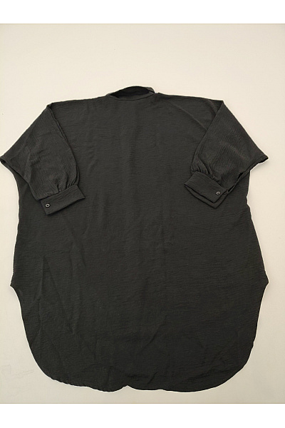 ITALY Dámská černá košile oversized dlouhá asymetrická ležérní Vel. XXL | ITALY | obrázek 6