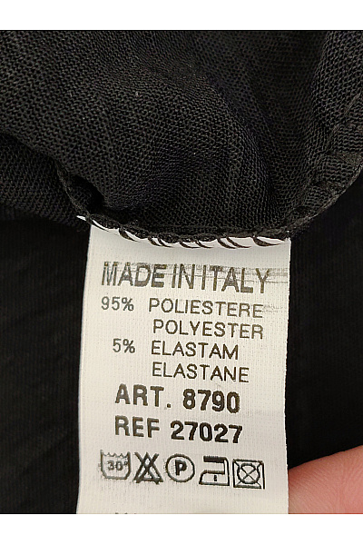 ITALY Dámská černá košile oversized dlouhá asymetrická ležérní Vel. XXL | ITALY | obrázek 8