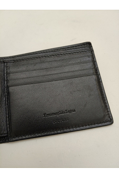 Ermenegildo Zegna Černá pánská kožená peněženka s reliéfním logem | Ermenegildo Zegna | obrázek 5
