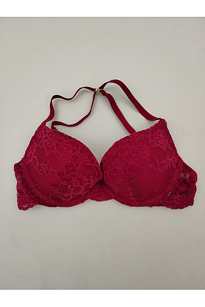 La Senza Červená krajková push up podprsenka s překříženými ramínky | La Senza | obrázek 2