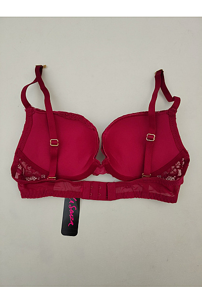 La Senza Červená krajková push up podprsenka s překříženými ramínky | La Senza | obrázek 5