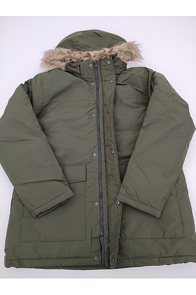 JACK & JONES Pánská khaki parka s kapucí a kožíškem zimní Vel. XL | JACK & JONES | obrázek 4