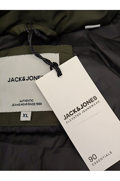 JACK & JONES Pánská khaki parka s kapucí a kožíškem zimní Vel. XL | JACK & JONES | obrázek 6