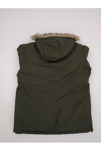 JACK & JONES Pánská khaki parka s kapucí a kožíškem zimní Vel. XL | JACK & JONES | obrázek 8
