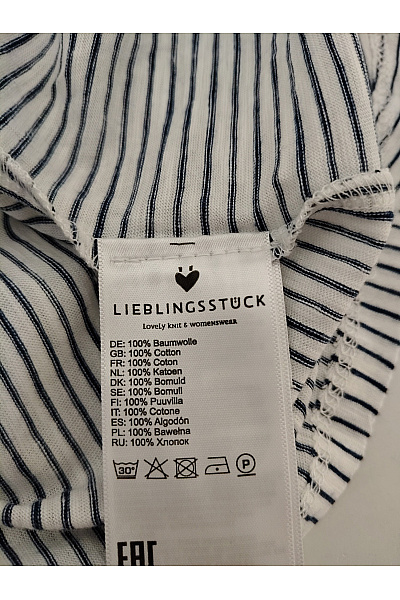 LIEBLINGSSTÜCK Dámské pruhované bavlněné tílko s kulatým výstřihem Velikost L | LIEBLINGSSTÜCK | obrázek 8