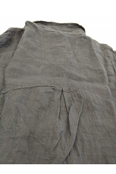 Černé košilové šaty s dlouhým rukávem a kapsami Vel. XL | Unimoda | obrázek 5