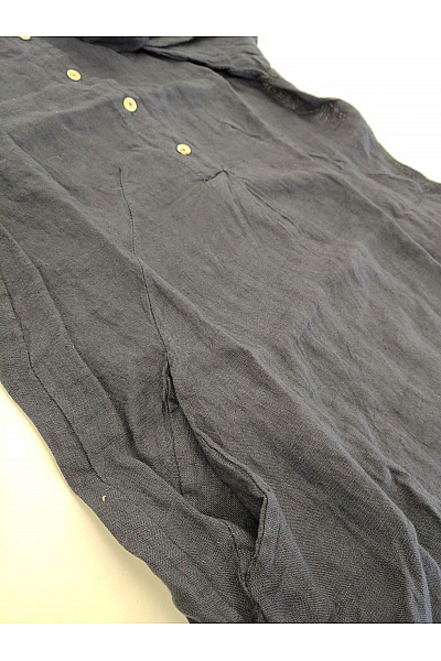 Černé košilové šaty s dlouhým rukávem a kapsami Vel. XL | Unimoda | obrázek 7
