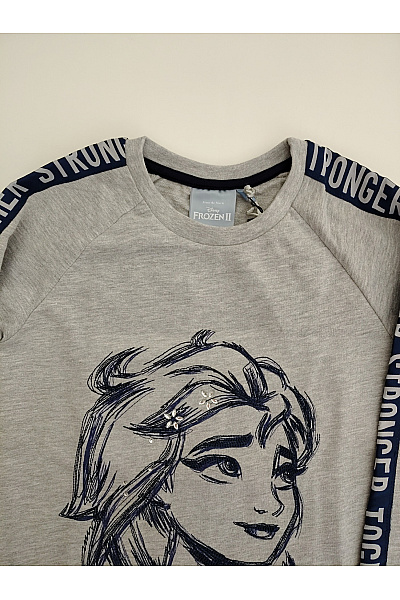 DISNEY Dívčí šedá bavlněná mikina s potiskem Elsa Vel. 9-10 | DISNEY | obrázek 3