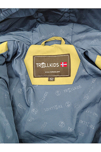 TROLLKIDS Chlapecká outdoorová prošívaná bunda khaki modrá Vel. EU 152 | TROLLKIDS | obrázek 5