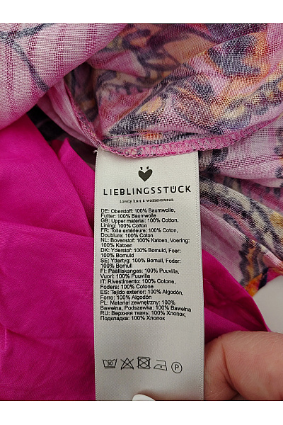 LIEBLINGSSTÜCK Růžové bavlněné maxi šaty s dlouhým rukávem květované plisované boho | LIEBLINGSSTÜCK | obrázek 10