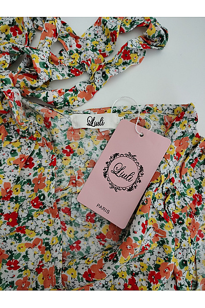 Lulu Bavlněné květované maxi šaty na ramínka Vel. L/XL | Lulu | obrázek 6