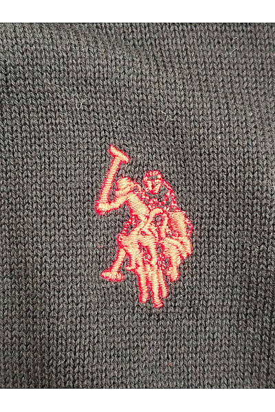 U.S.POLO ASSN. Černý pánský pletený pulovr se stojáčkem na zip Velikost US L | U.S.POLO ASSN. | obrázek 4
