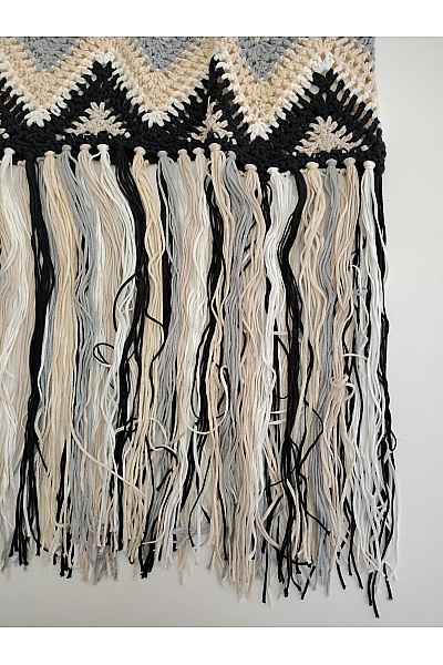 DESIGUAL Barevné pletené boho šaty s třásněmi Vel. XL | DESIGUAL | obrázek 3