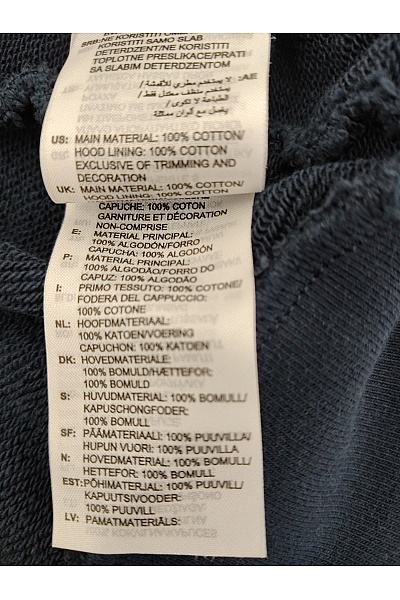 ADIDAS Černá bavlněná oversized mikina s kapucí a potiskem Vel. US XL | ADIDAS | obrázek 5