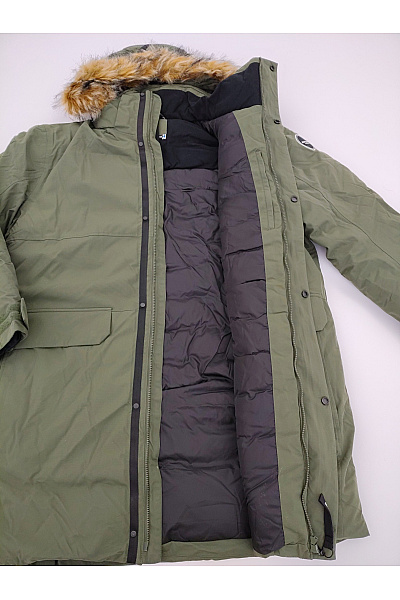 ICEPEAK Pánská khaki parka s kapucí a kožíškem zimní Velikost EU 56 | ICEPEAK | obrázek 5