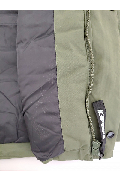 ICEPEAK Pánská khaki parka s kapucí a kožíškem zimní Velikost EU 56 | ICEPEAK | obrázek 6