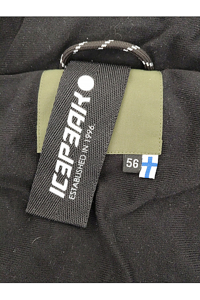 ICEPEAK Pánská khaki parka s kapucí a kožíškem zimní Velikost EU 56 | ICEPEAK | obrázek 9