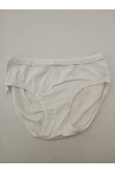 Cotonella Bílé dámské kalhotky s krajkovým lemem Vel. IT 5/XL | Cotonella | obrázek 2