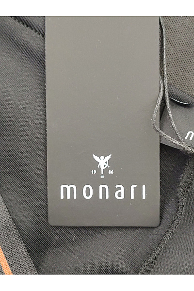 Monari Černé dámské volnočasové kalhoty s lampasem a pružným pasem Velikost EU 46 | monari | obrázek 5
