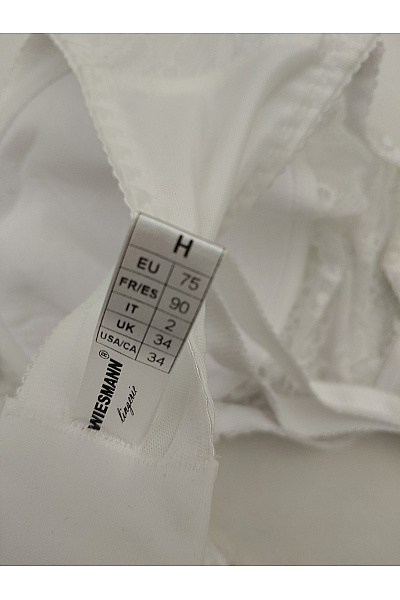 Wies MANN Bílá krajková braletová podprsenka s měkkými košíčky Velikost EU 75H | Wies MANN | obrázek 7