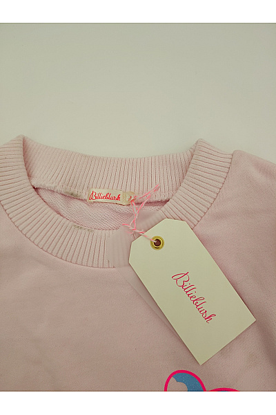 Billieblush Dívčí růžové mikinové šaty s flitrovými rukávy Vel. 150 | Billieblush | obrázek 6