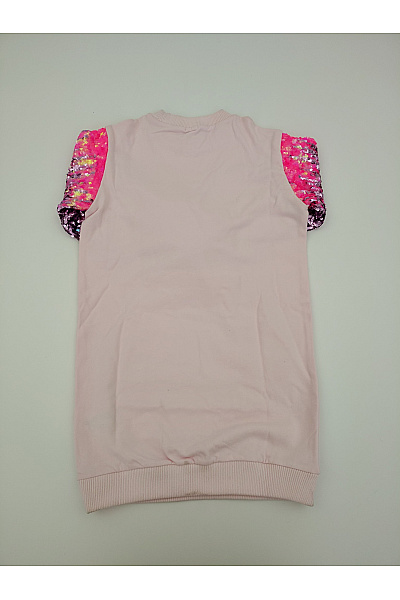 Billieblush Dívčí růžové mikinové šaty s flitrovými rukávy Vel. 150 | Billieblush | obrázek 9